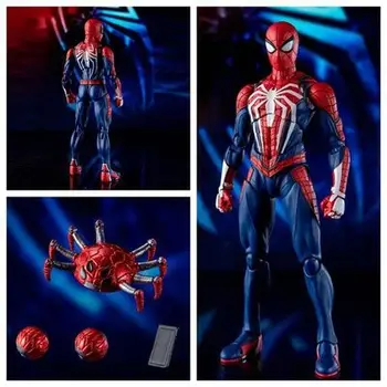 SHF Avengers, Spider-Man Upgrade Costum Joc PS4 Ediție SpiderMan PVC figurina de Colectie Model de Papusa Cadou 15cm