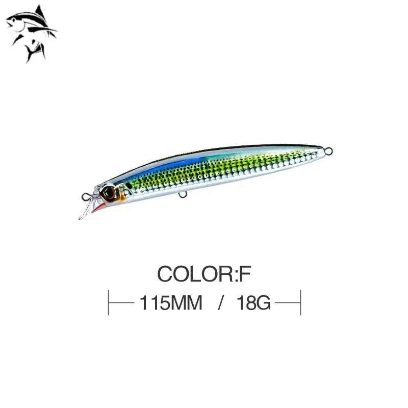 1 Buc 115mm 18g Floating Minnow Nada 12 Culori Mult de Turnare Greu de Plastic cu apă Sărată Păstrăv Atrage Wobbler Pescuit 2021