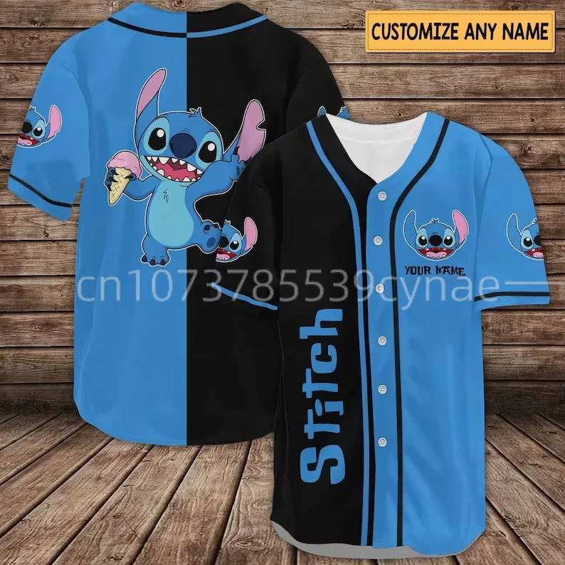 2023 Nou Nume Personalizat Tricou Disney Stitch Baseball Jersey Bărbați Femei Topuri Disney Uniforma De Baseball Tricouri Casual Uzura De Partid