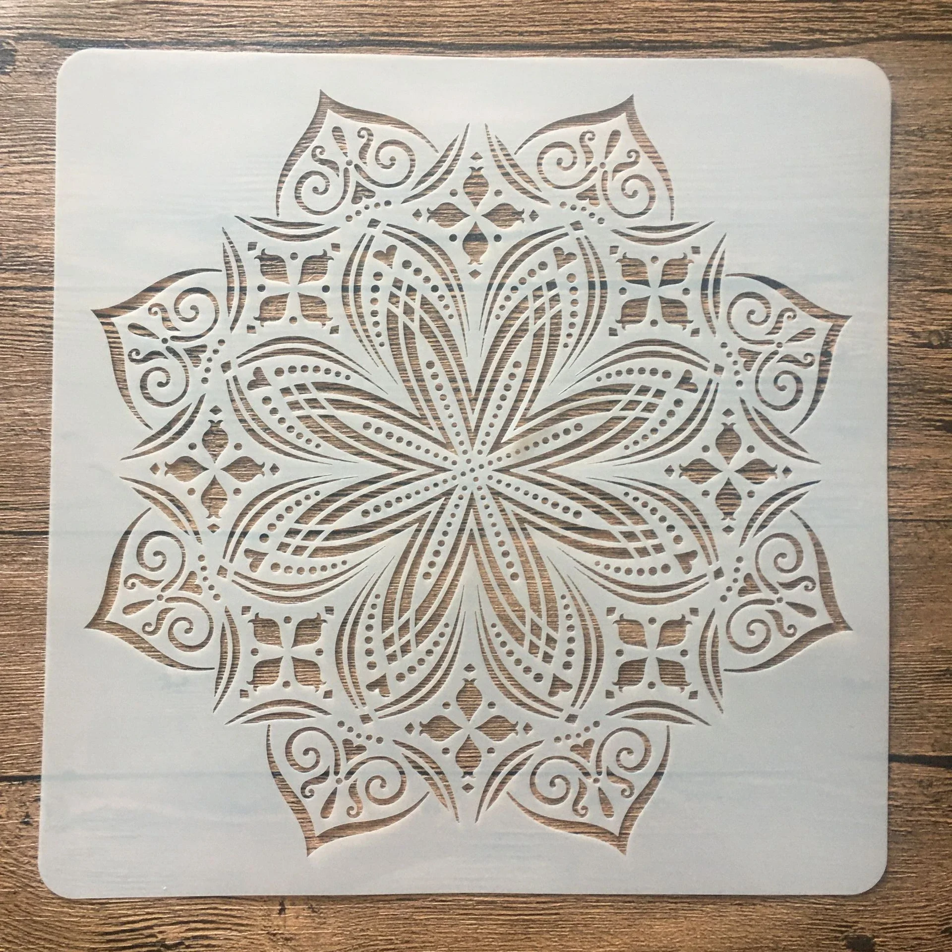 30 * 30cm Mare Mandala, Geometrie BRICOLAJ, Pictura pe Perete Stratificare Șabloane Album de Colorat Relief Album Decorative Șablon