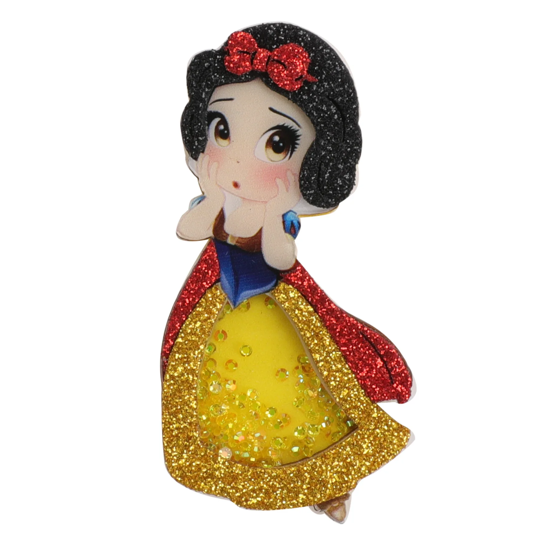 5Pcs Seria Princess Snow White Princess Model nisipuri mișcătoare agitator cabochon rasina material DIY accesorii