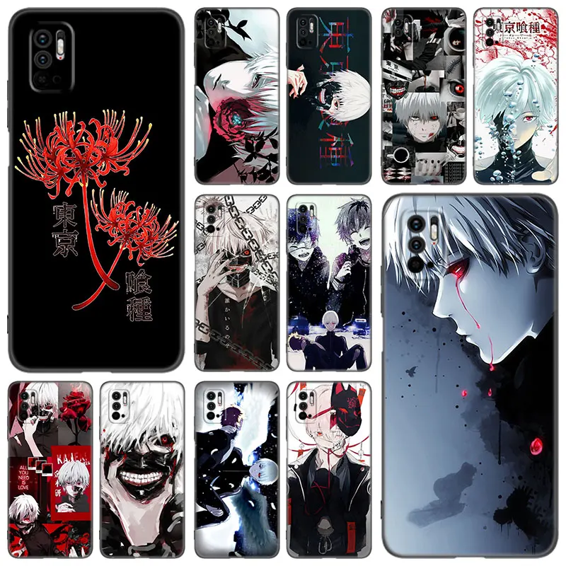 Anime Tokyo Ghoul Floare Telefon Caz Pentru Xiaomi Redmi Note 7 8 9 10 11 8T 10T 9 10 11 4G 11E 11T Pro 5G TPU Moale Capacul Negru