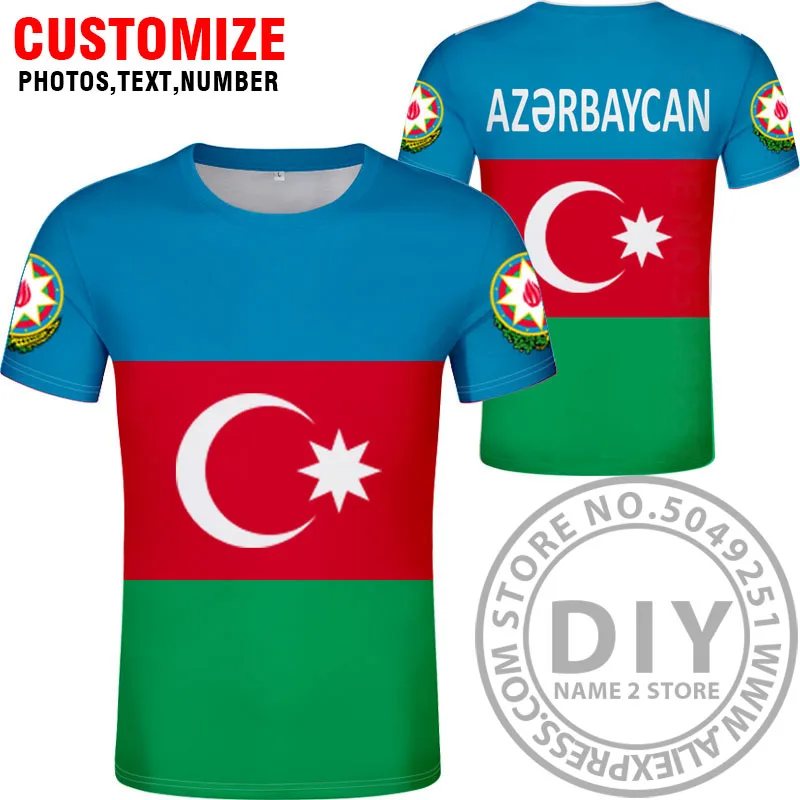 AZERBAIDJAN Tricou Steagul Roșu Îmbrăcăminte Teuri Aze Țării T-shirt de Imprimare Negru Gratuit Personalizat Nu se Estompeze, Nu Cracare Tricou Jersey