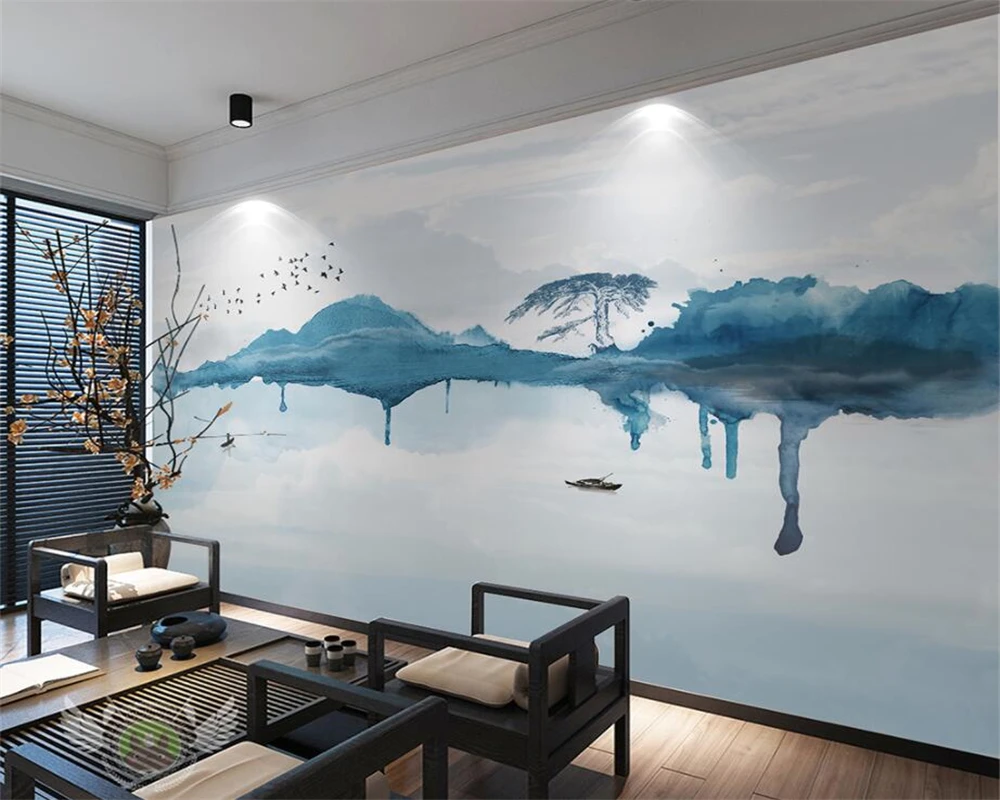 Beibehang Tapet Personalizat Acasă Decorative Murale Moderne Abstracte Cerneală Peisaj de Perete Decorative Murale 3d tapet foto