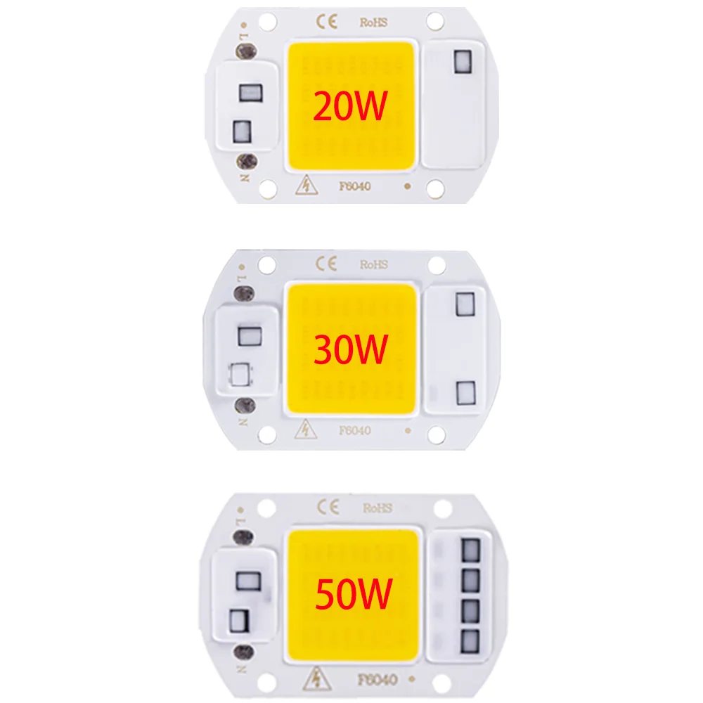 Chip de LED 20W 30W 50W 220V AC Smart COB lampă de Șirag de mărgele Nu este Nevoie de Driver pentru Inundații Lumina Reflectoarelor Lampada în aer liber Chip Lampa DIY de Iluminat