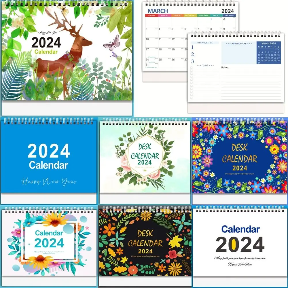 Creative 2024 Calendar De Zi Cu Zi Decorative 365 Zile Numărătoarea Inversă Program Calendar De Hârtie De Planificare Simplificate Planificator Program De Masă