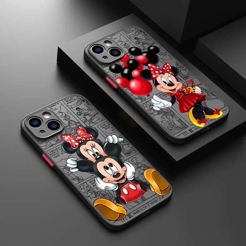 Disney Mickey Minnie Moale Caz Acoperire pentru Apple iPhone 12 15 11 13 Pro 14 Pro Max 14 Pro 15 Pro Max 11 Pro Imprimare Max Armura