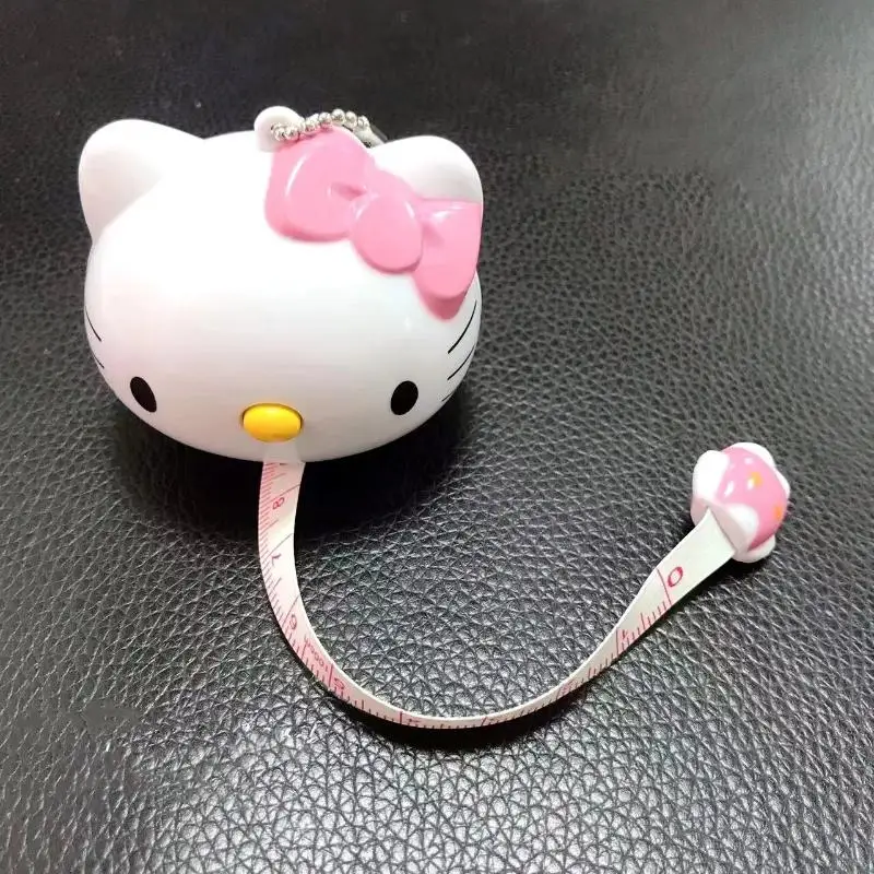 Kawaii Sanrio Hello Kitty Măsură De Bandă Frumusete Drăguț Masura Bust Talie Șold Conducător Mini Pandantiv Telescopic Conducător Fata Jucarie Cadou