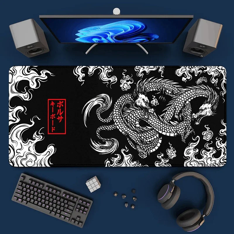 Mari de Gaming Mousepad XXL Tastatura Gamer pe Masa De Viteza Birou Mat Anime 900x400 Mouse-ul Mat Dragon Japonez Mouse Pad