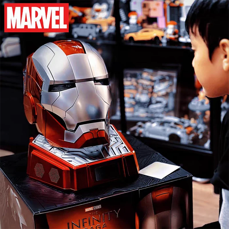 Marvel Mk5 Iron Man Casca 8-Piesă De Închidere Și Deschidere Chineză Engleză Voice Control Luminos Masca Colecta Cool Cadouri De Craciun