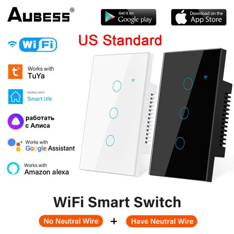 NE-Standard WiFi Tuya Smart Touch Comuta 1/2/3/4 Banda de Perete Acasă Buton de Control de la Distanță Inteligent Acasă Funcționează Cu Alexa de Start Google