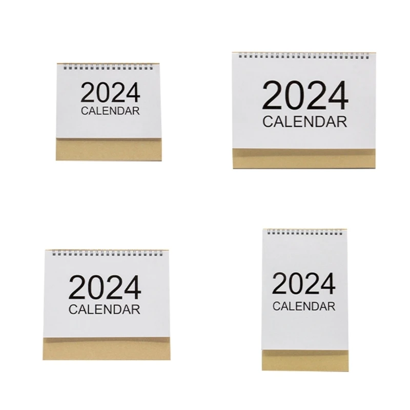 Portabil 2024 Mini-Calendar de Birou pentru Studiu de Mediu și de Gestionare a Timpului N0HC