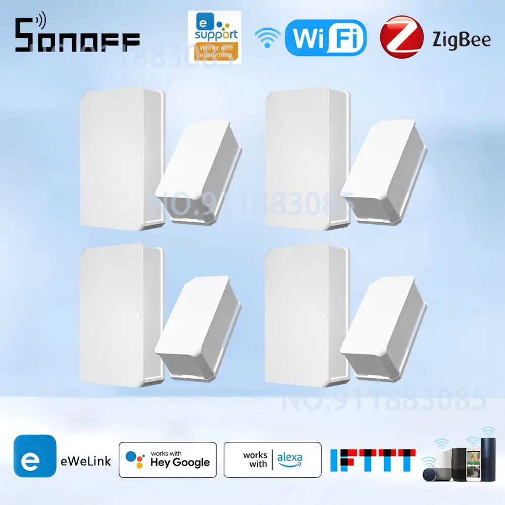SONOFF ZigBee SNZB04 Wireless Usa Fereastra Senzorului Inteligent Deschis/Închis Detectoare EWeLink App Alerte de Notificare de Alarmă de Securitate Acasă